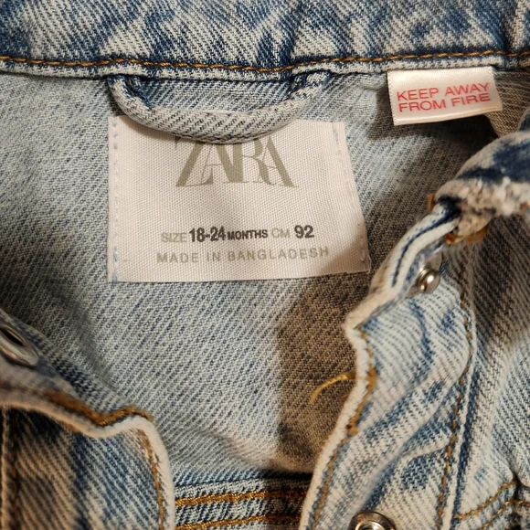 zara baby jean jacket 18-24 months - Picture 2 of 3